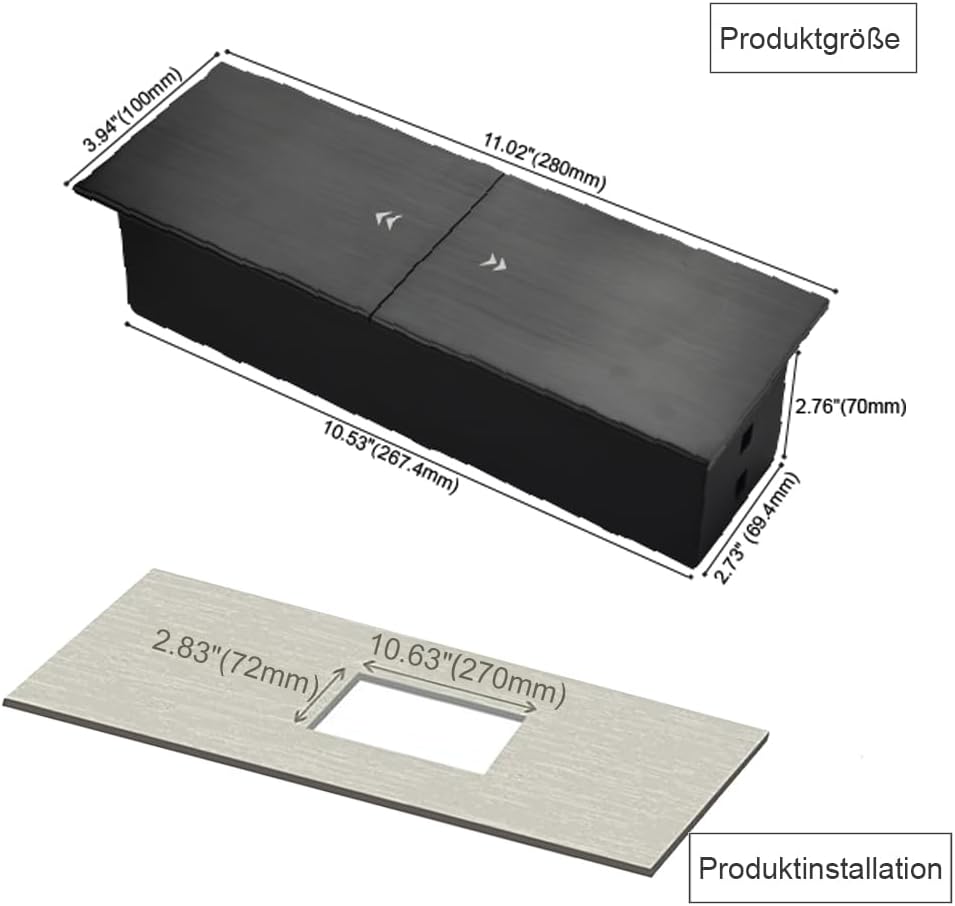 Presa a Scomparsa con USB-C 65W, Nera - immagine 3