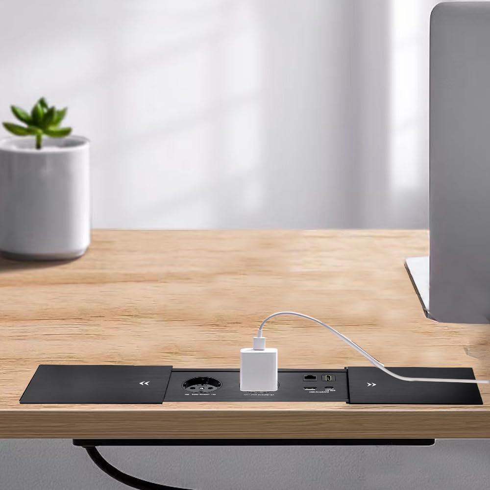 Presa a Scomparsa con USB-C 65W, Nera - immagine 7