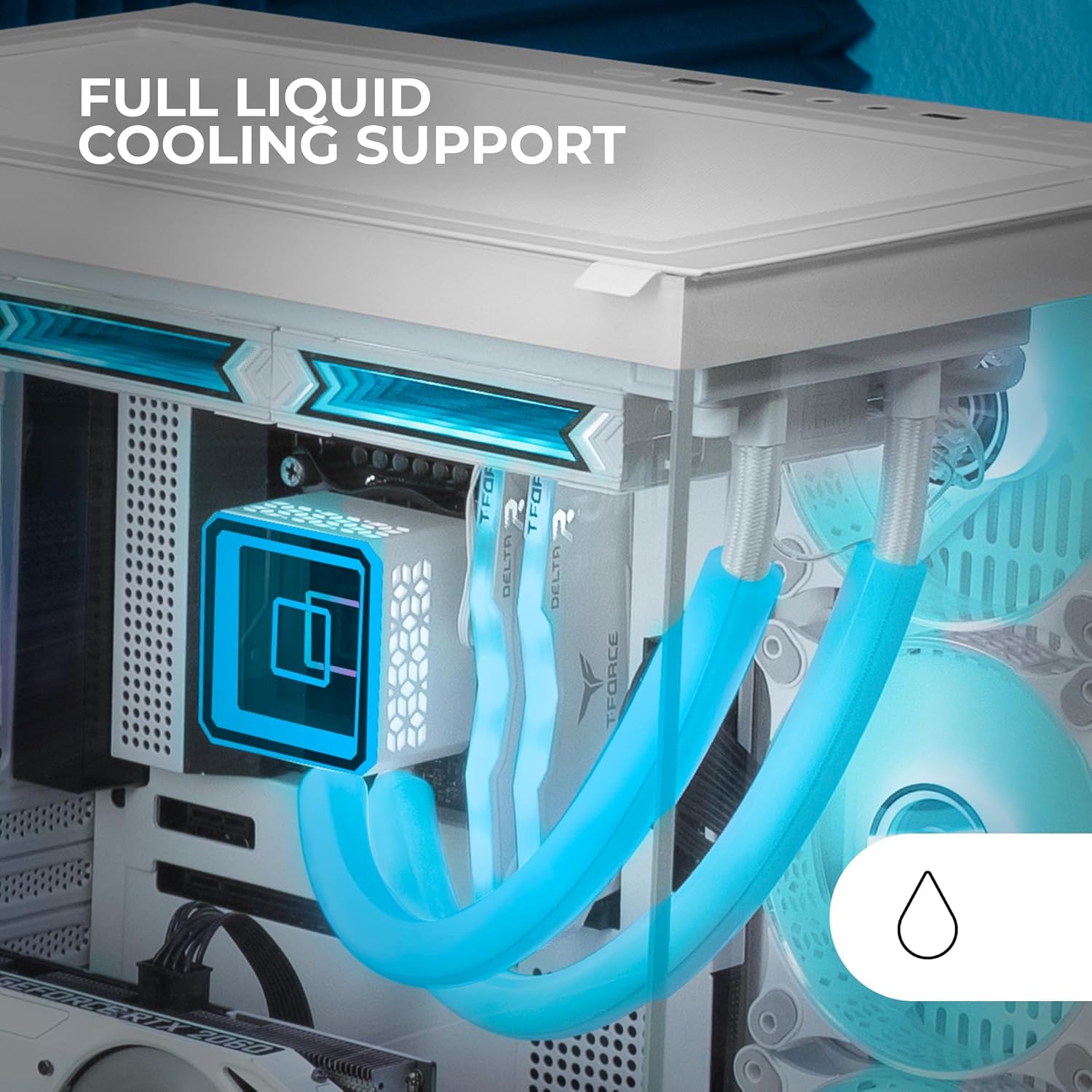 Mars Gaming MC-ULT - Case Gaming Custom XXL E-ATX Bianco - immagine 4