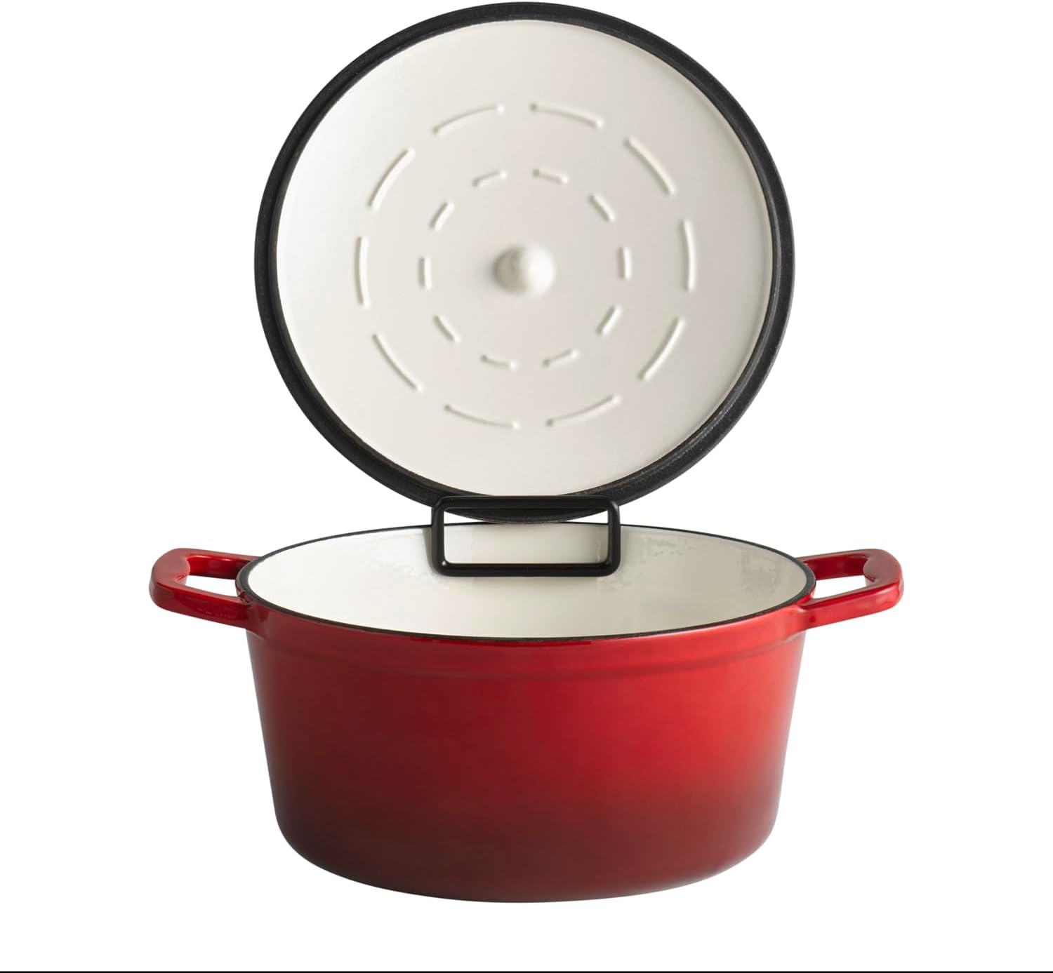 Aps 88302 Pentola Cottura Ghisa 4L Ø 25cm, Rosso - immagine 2