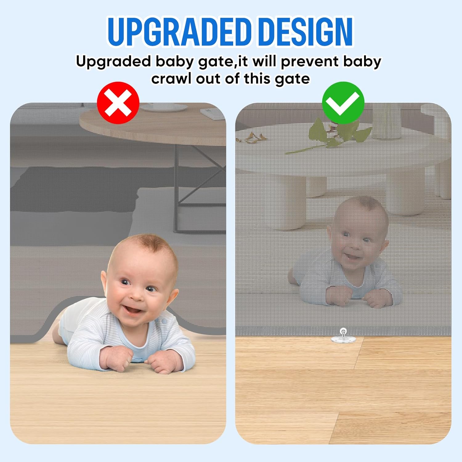 Cancelletto Estensibile per Bambini 0-140 cm, Grigio - immagine 4