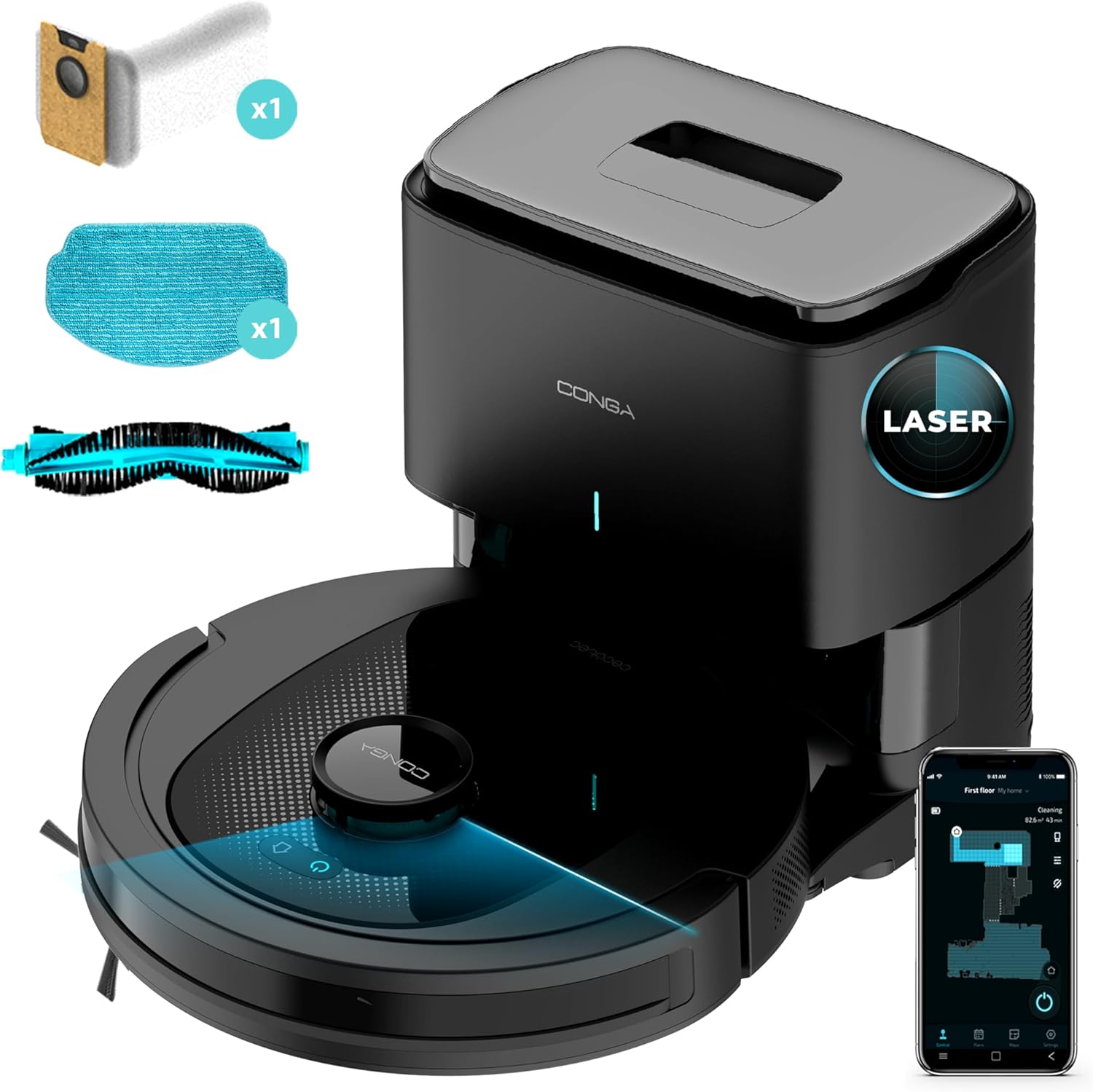 Cecotec Conga 7490 Ultimate Home X-Treme - Robot Aspirapolvere