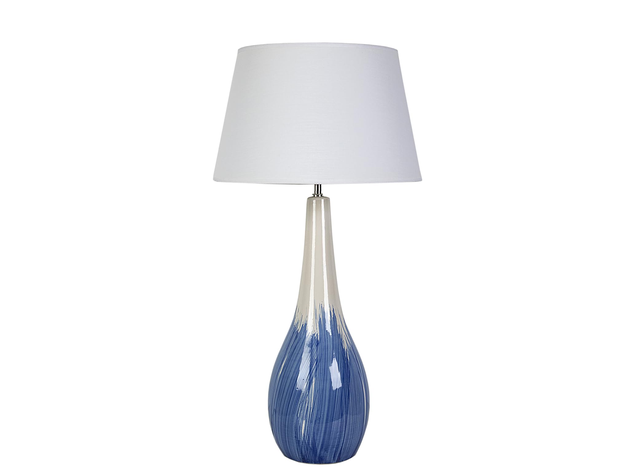 LAMPARA CERAMICA AZUL C/PANTALLA