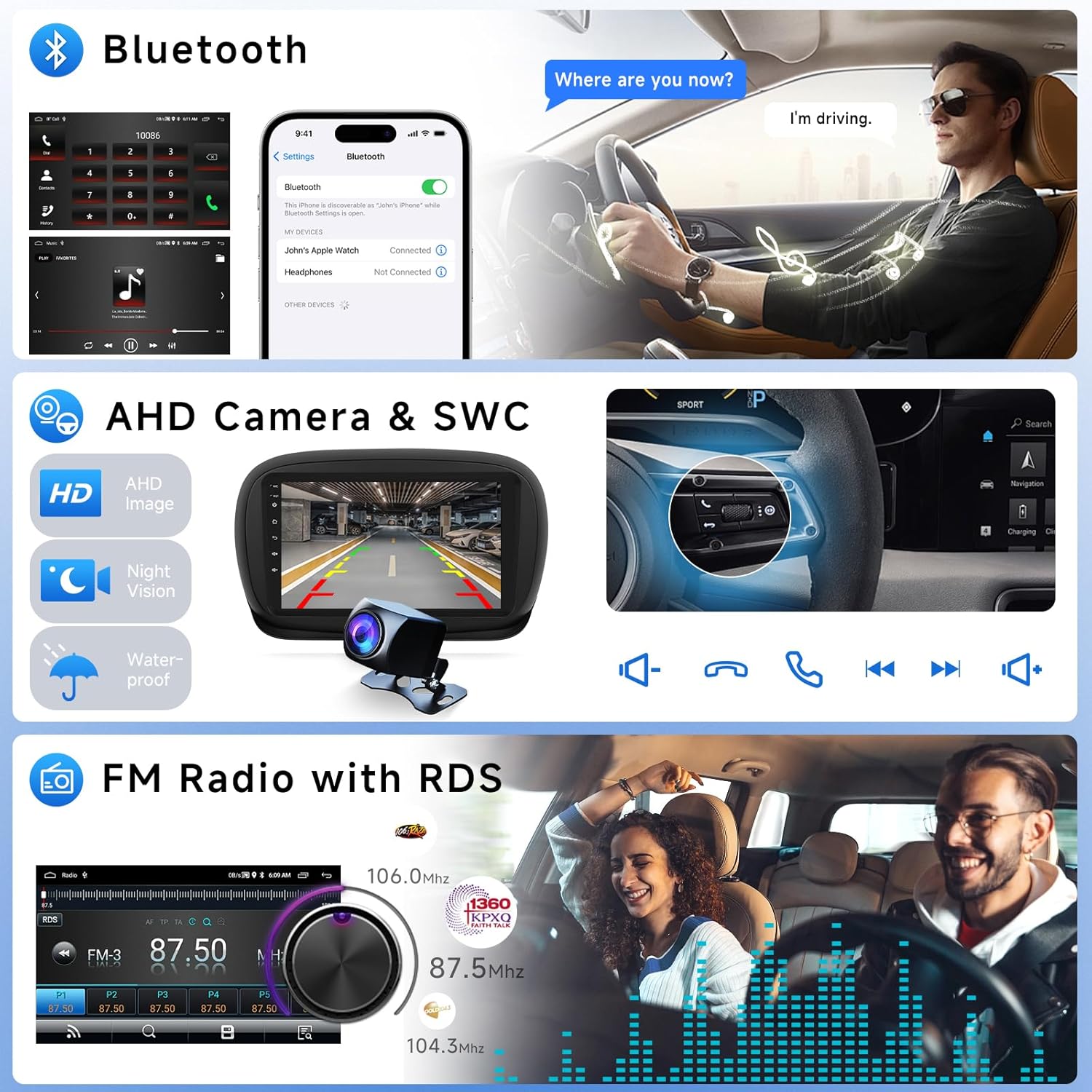 Autoradio Android 13 per FIAT 500X 9" HD Touchscreen - immagine 4