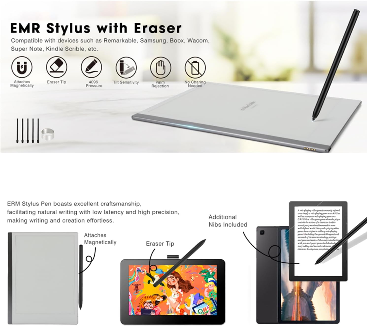Vovipo EMR Stylus Penna per Remarkable 2 - immagine 5