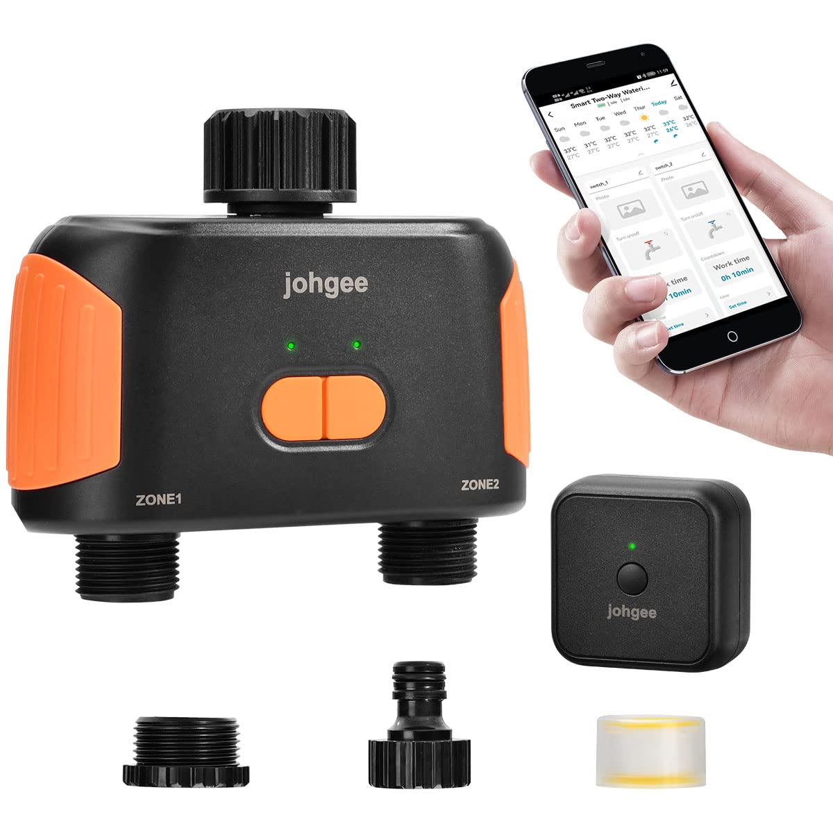 Johgee Computer Irrigazione Wi-Fi 2 Uscite con Hub
