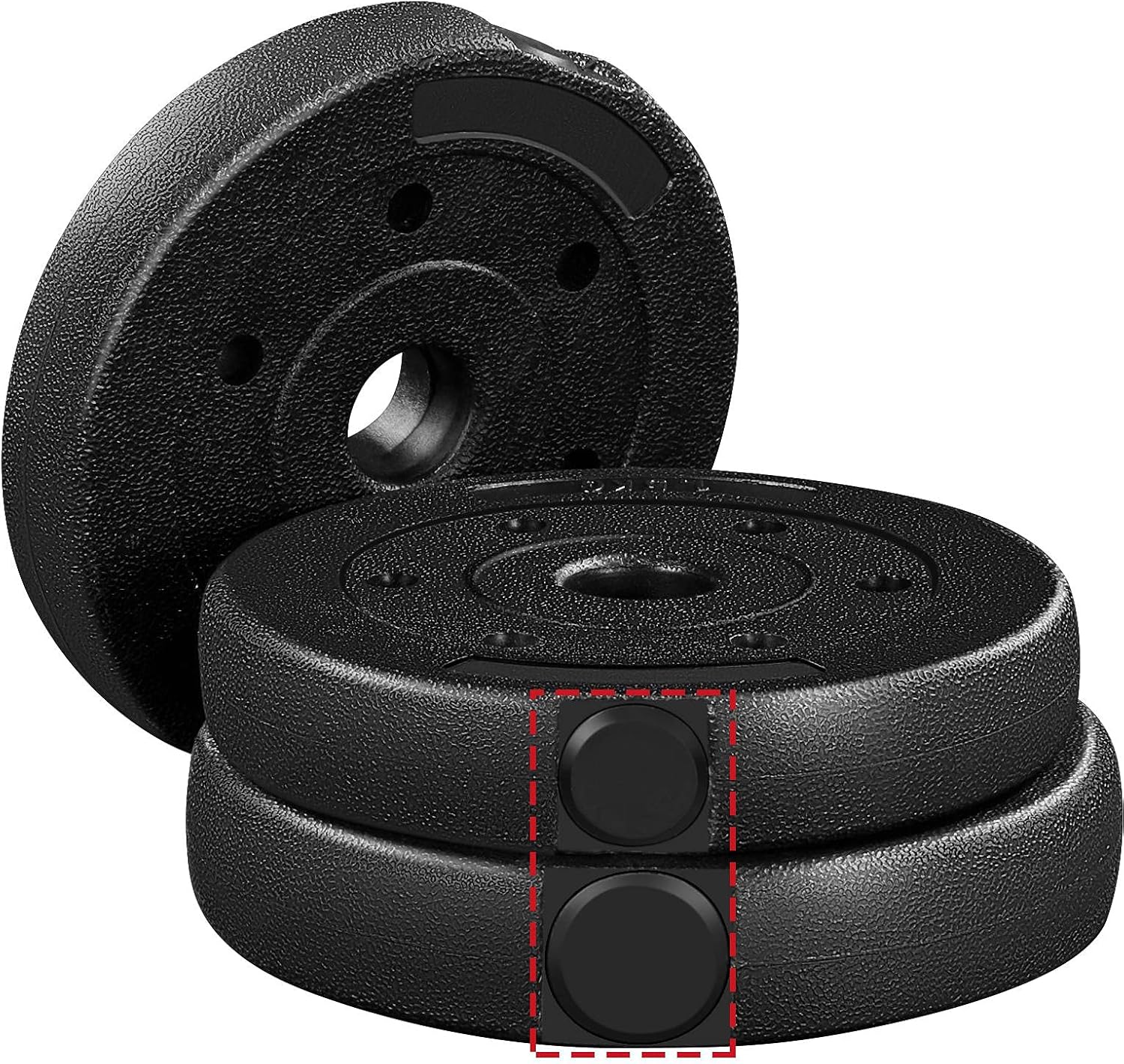 Yaheetech Set 2 Manubri Palestra Regolabili, Nero - immagine 7