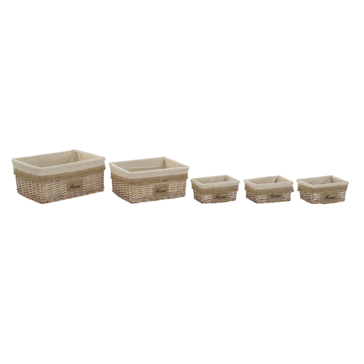 CESTA SET 5 POLIESTER ALGODON 48X40X22 HOME