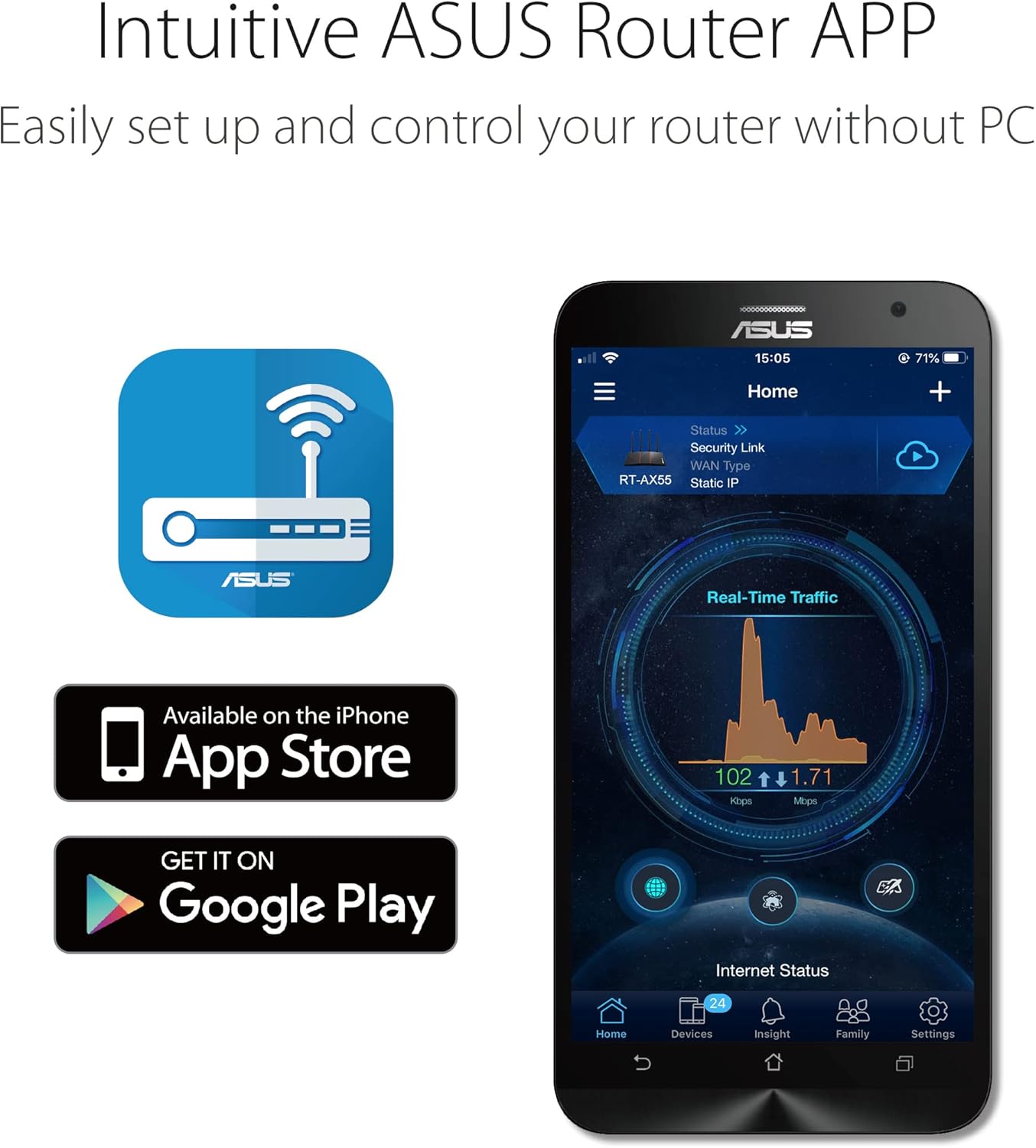 Asus RT-AX53U - Router WiFi 6 Dual Band Estensibile - immagine 3