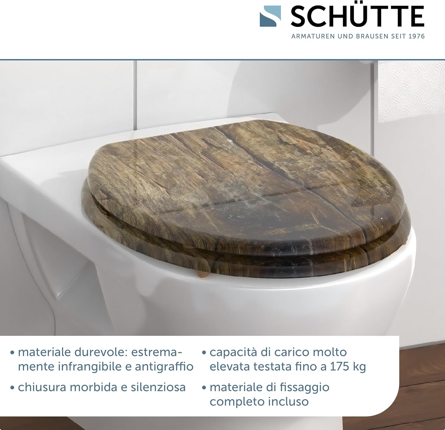 Schütte 80124 Sedile Copriwater Solid Wood - immagine 2