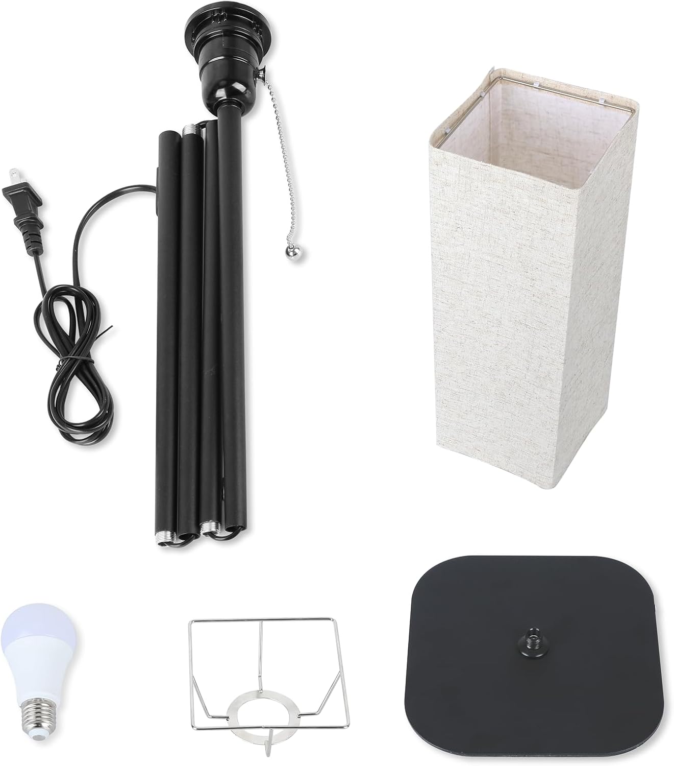 Lampada da Terra Moderna con Paralume in Lino 170cm - immagine 9