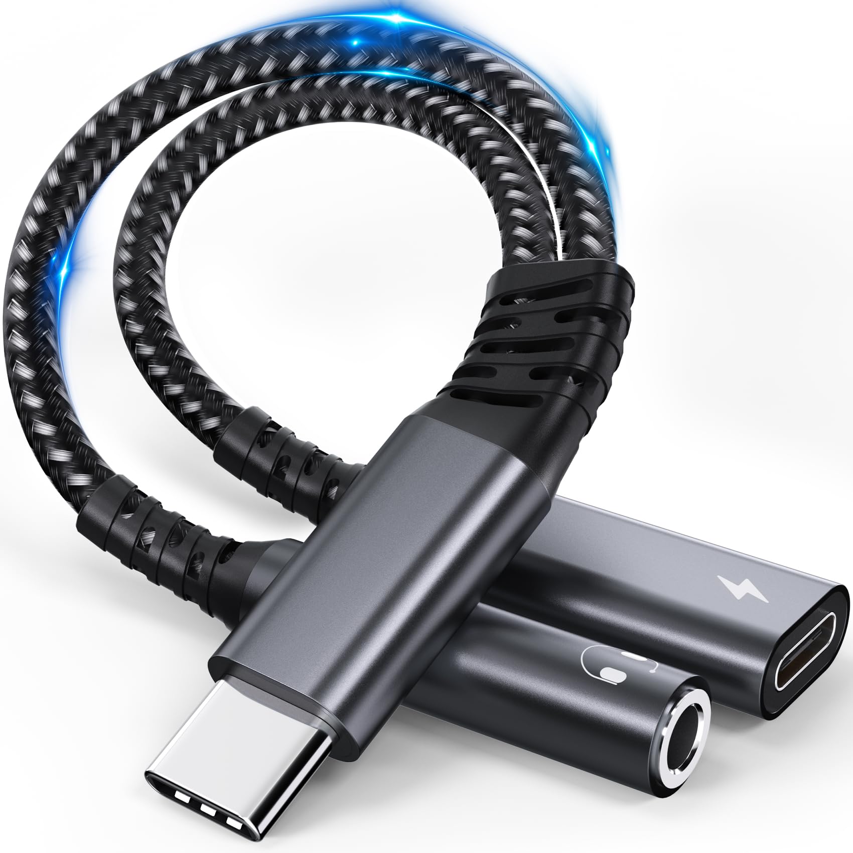 Adattatore e Ricarica Cuffie USB C 2 in 1