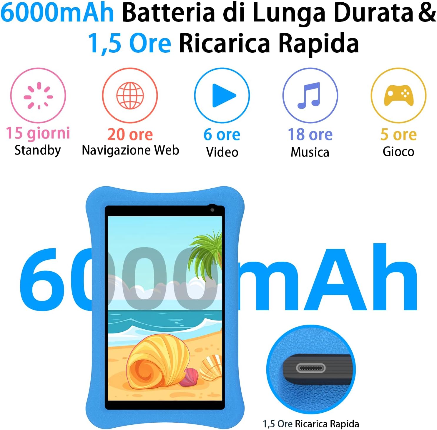 Awow Tablet Android 15 per Bambini 10 Pollici - immagine 3