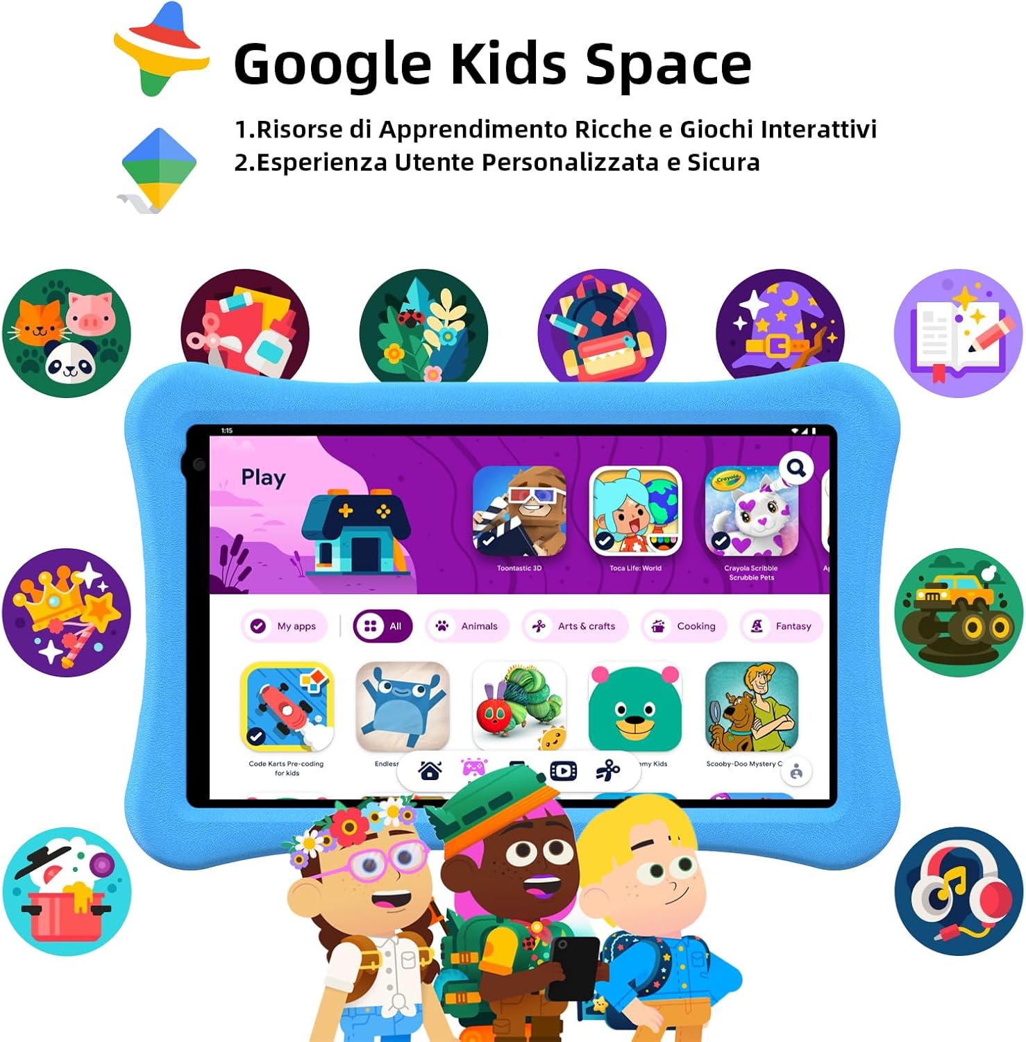 Awow Tablet Android 15 per Bambini 10 Pollici - immagine 5