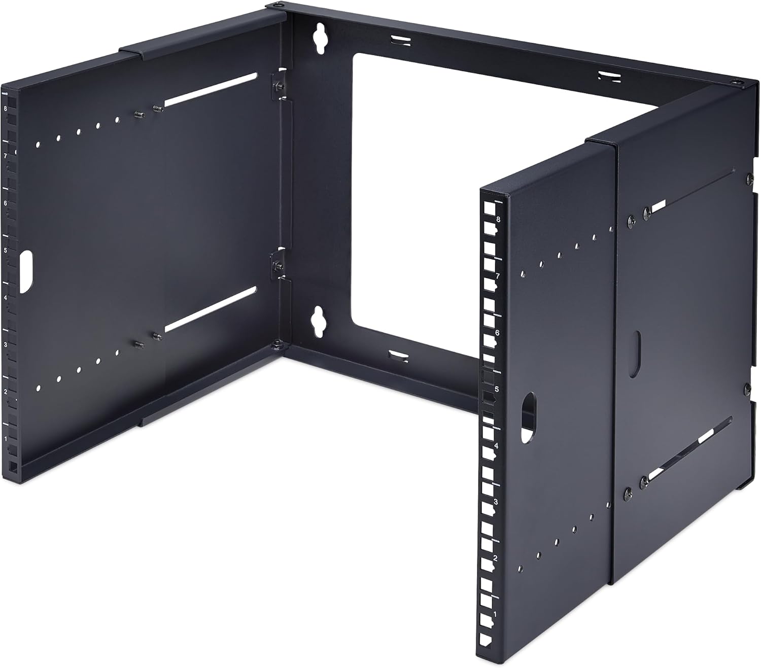 Startech.com Staffa Rack 19" 8U a Parete, Profondità Regolabile - immagine 1