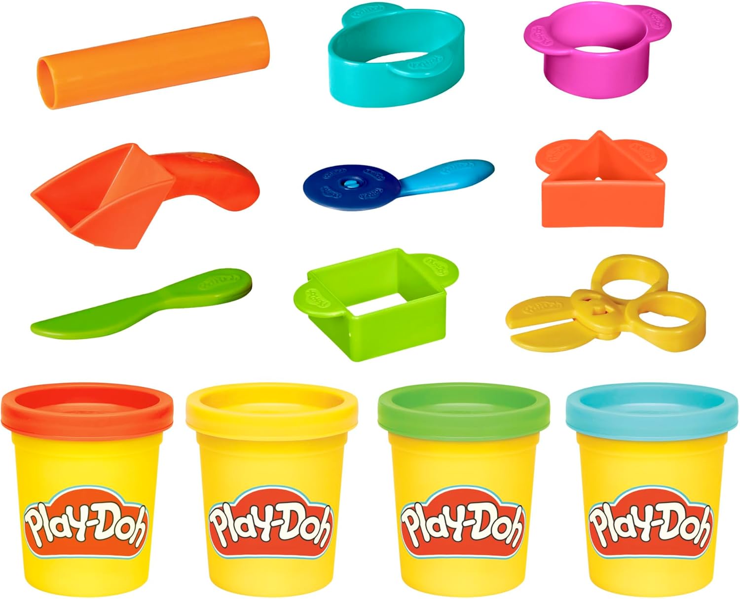 Play-Doh - Starter Set (Comprende 9 Attrezzi Classici e 4 Colori - immagine 2