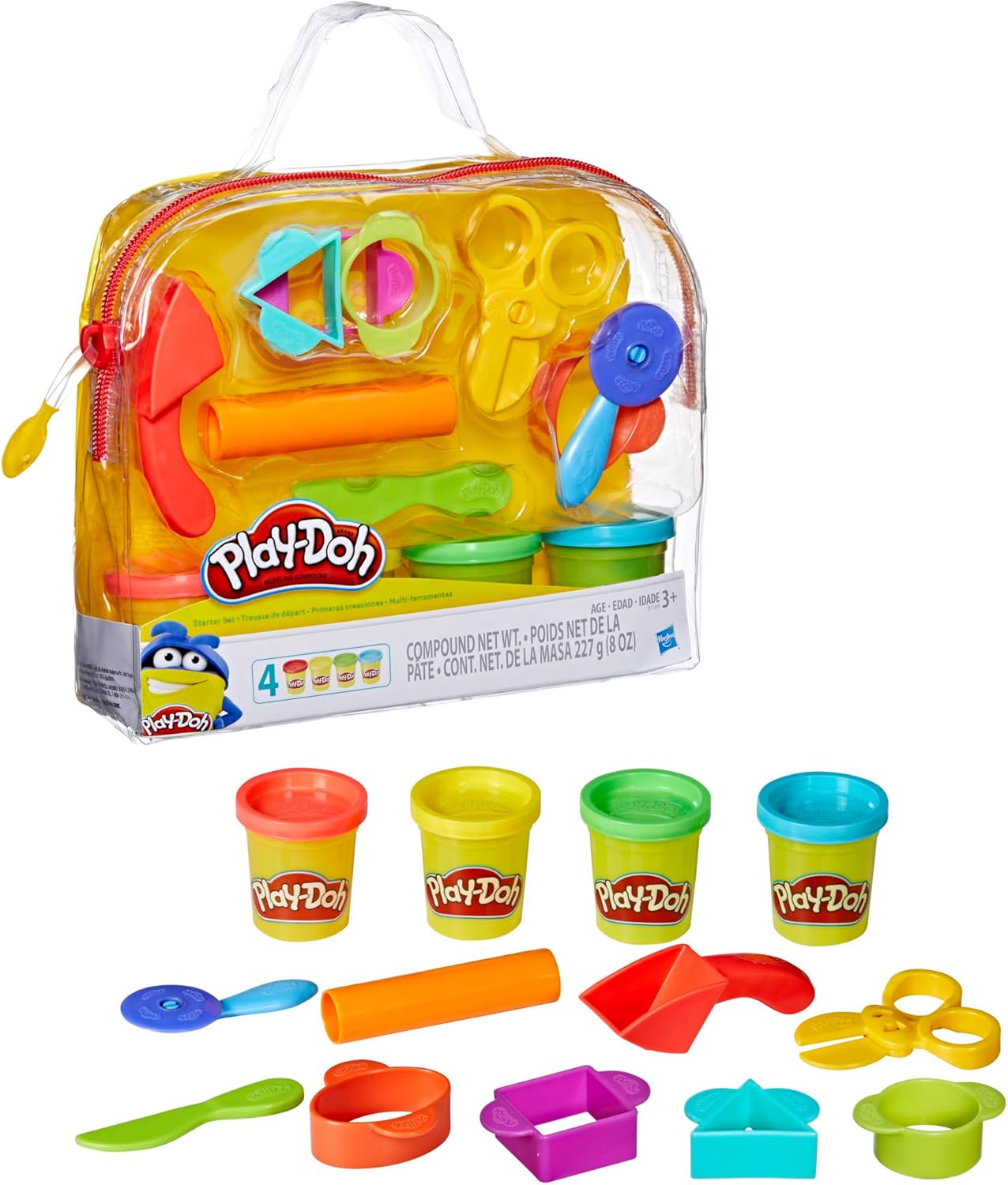 Play-Doh - Starter Set (Comprende 9 Attrezzi Classici e 4 Colori - immagine 3