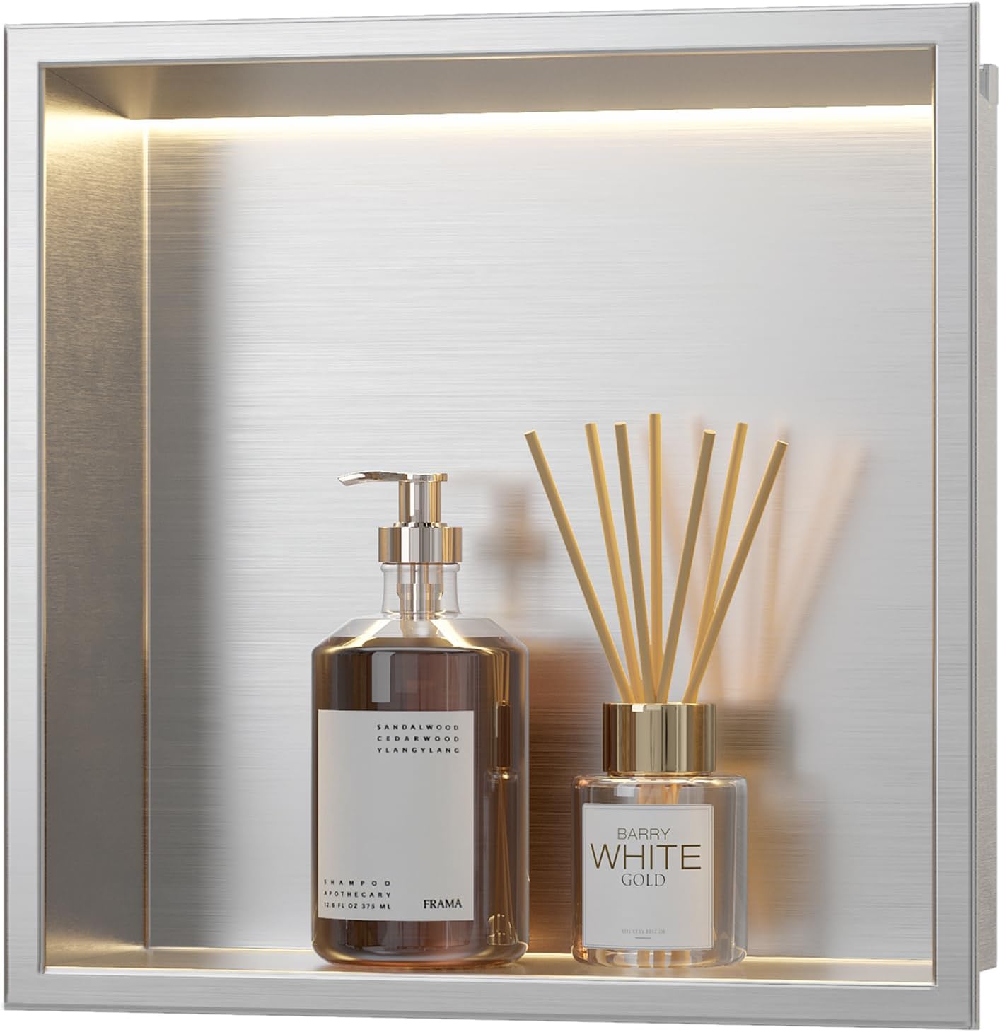 Neohomee Doccia a Muro Acciaio Inox con Luce LED 30x30cm