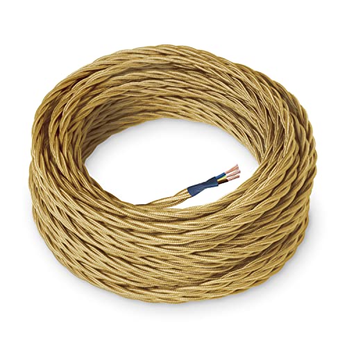 Amarcords Cavo Elettrico Tessile Trecciato ORO 20m
