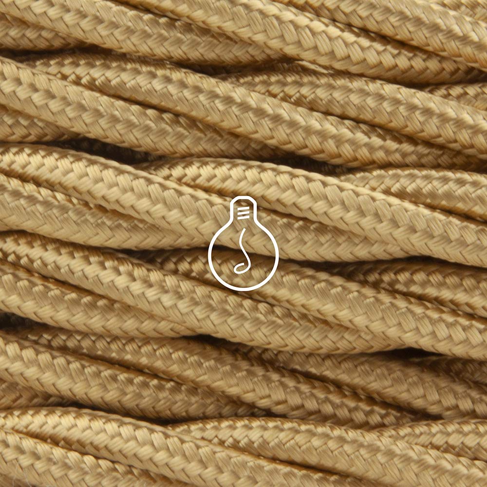 Amarcords Cavo Elettrico Tessile Trecciato ORO 20m - immagine 2