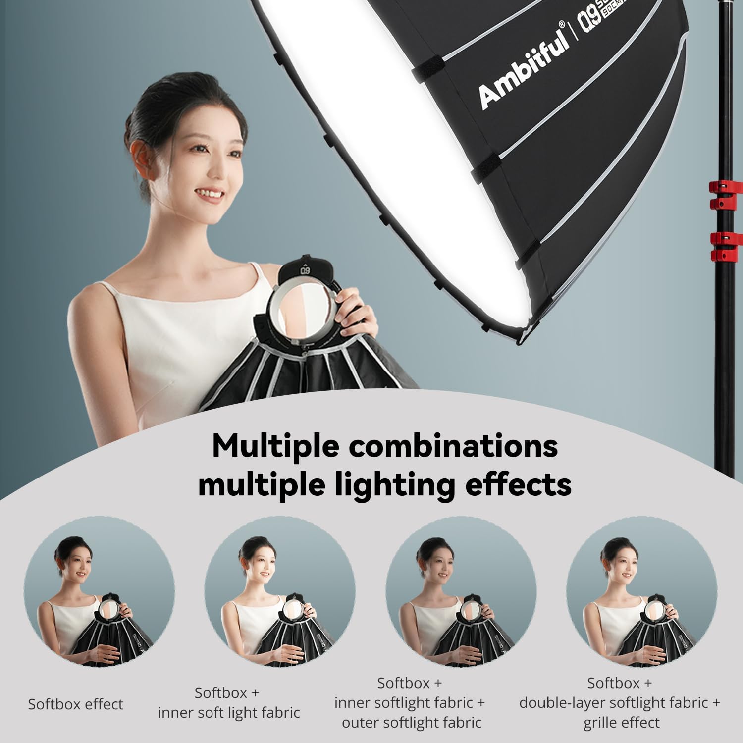 Ambitful Softbox Parabolico 120cm Bowens - immagine 3