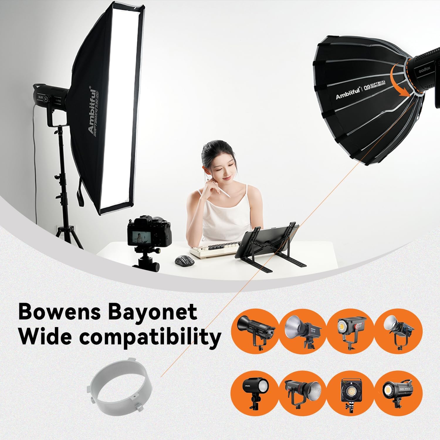 Ambitful Softbox Parabolico 120cm Bowens - immagine 6