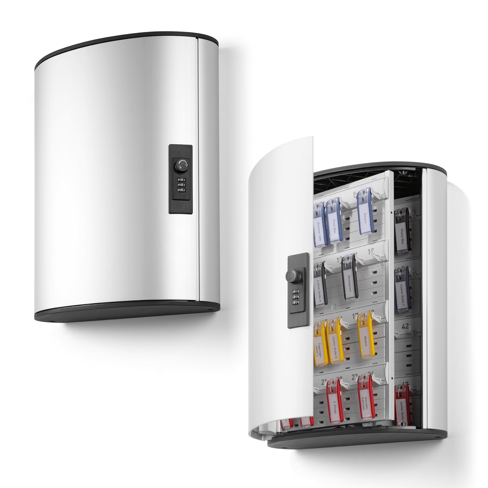 Durable 197623 Key Box Code 48, Argento Metallizzato