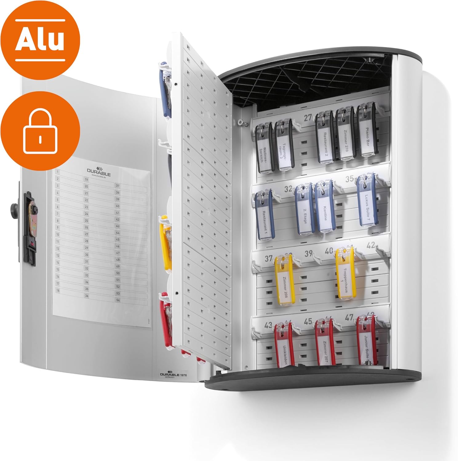 Durable 197623 Key Box Code 48, Argento Metallizzato - immagine 6