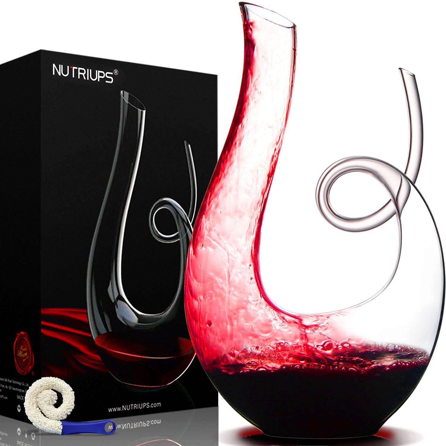 Nutriups Decanter per Vino in Vetro 750ml