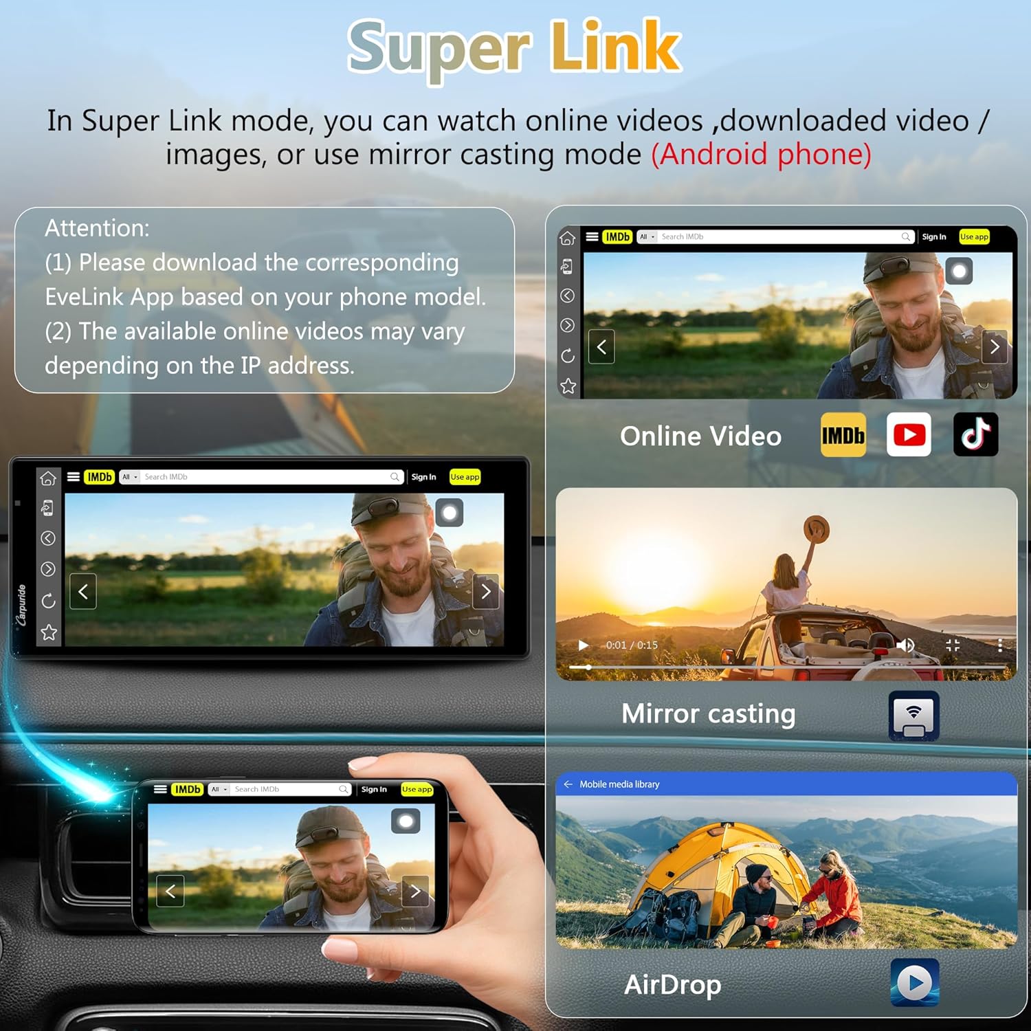 Carpuride W903S CarPlay Android Auto Portatile con Dashcam - immagine 7