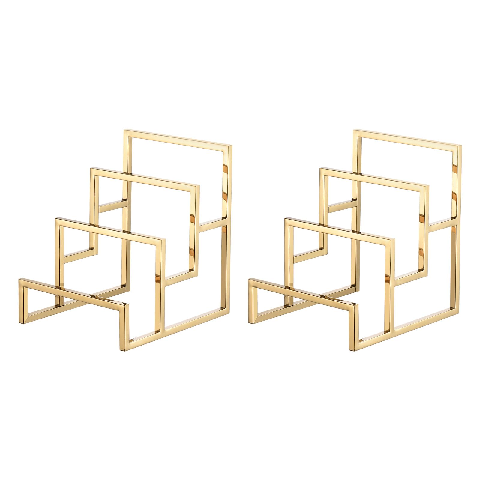 Quarkzman Espositore Portafoglio Metallo 3 Livelli, Oro