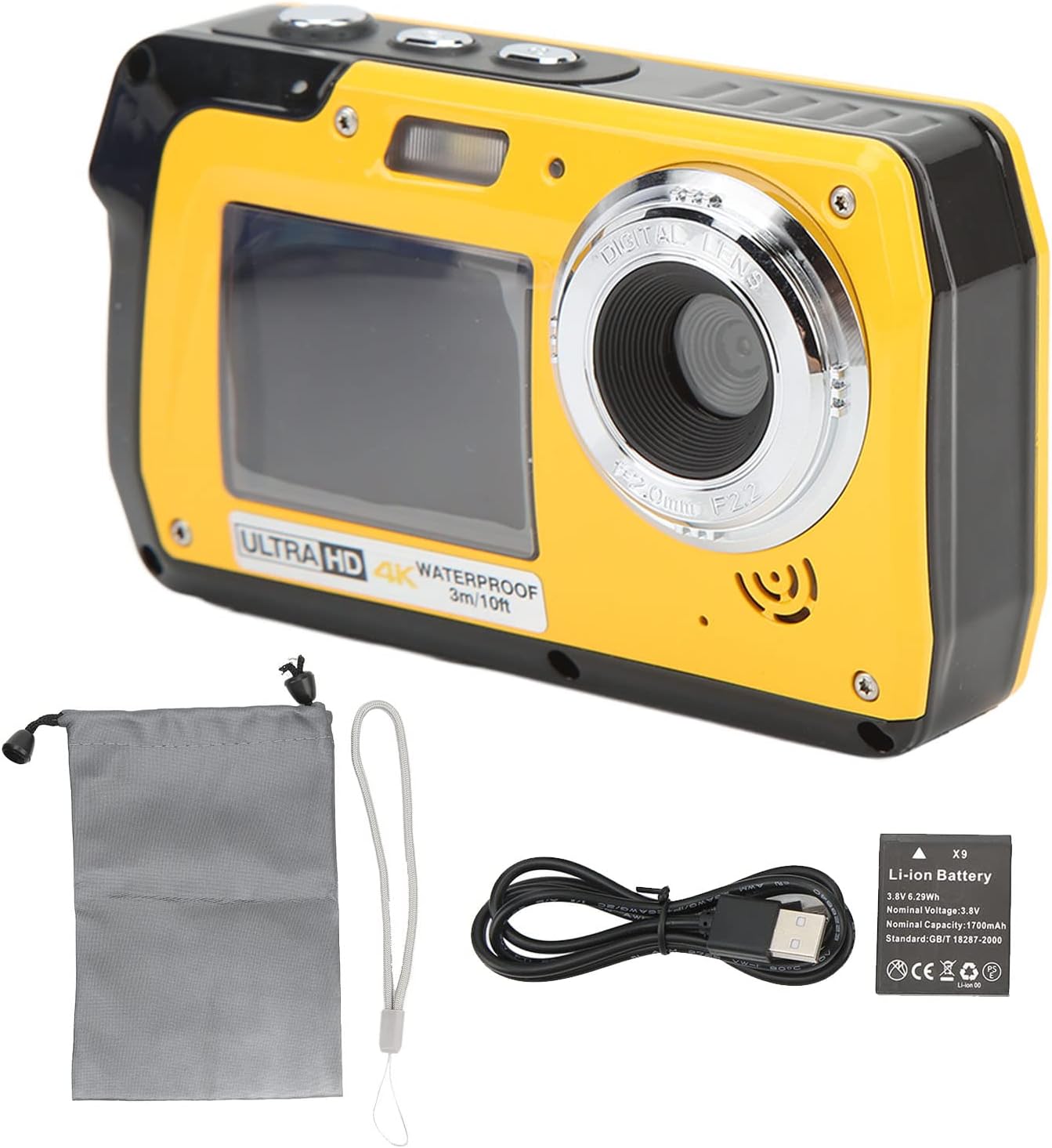 Fotocamera Subacquea 4K 56MP HD Dual Screen - immagine 8