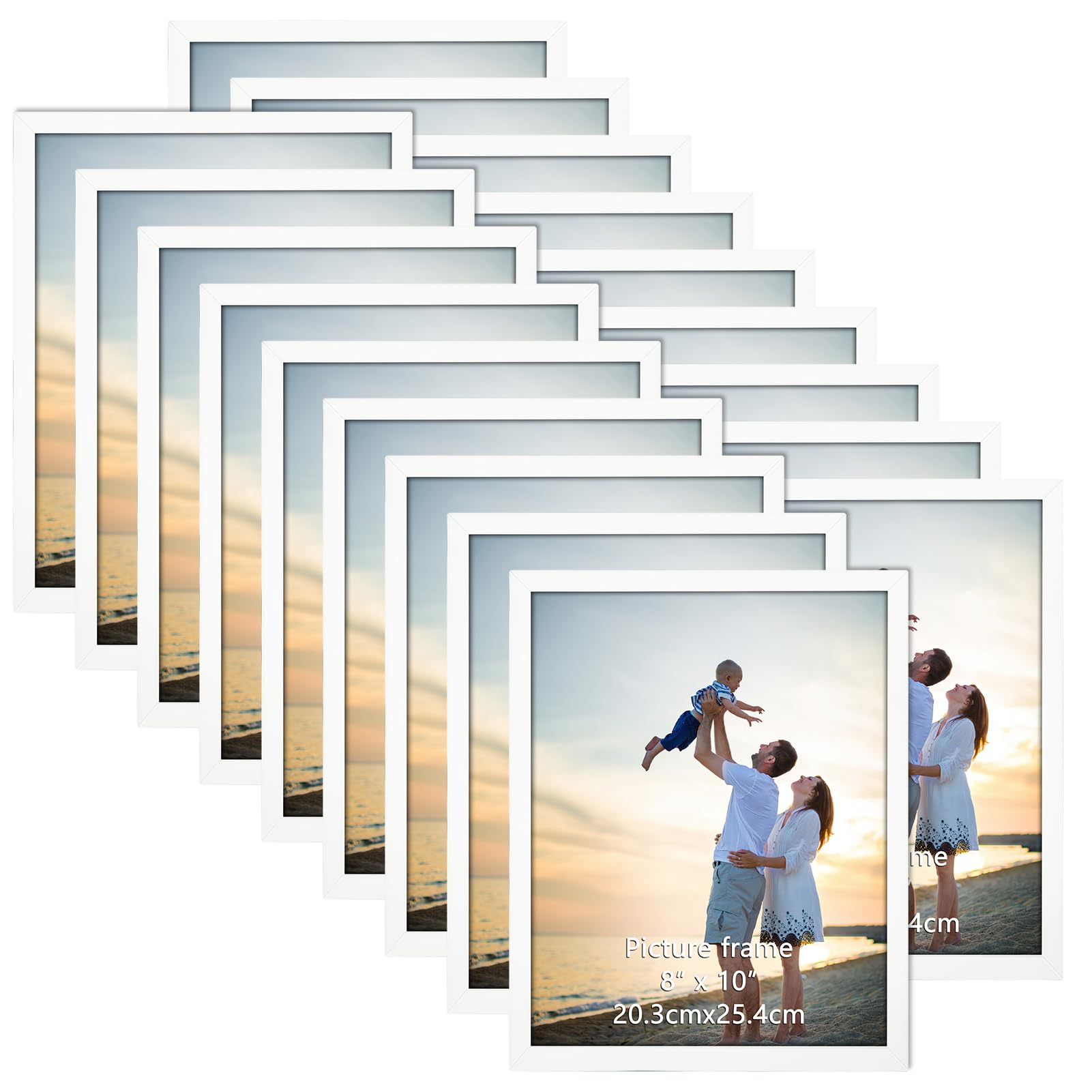 Eympeu Cornice 20x25 cm, 18 Pezzi, Bianco