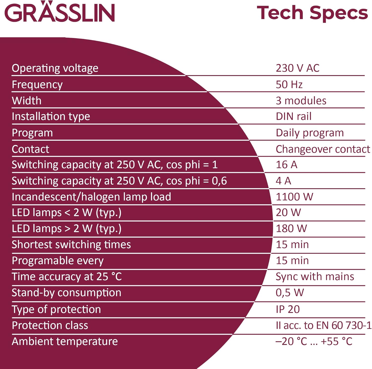 Grässlin talento 111 - Timer Analogico con Programma Giornaliero - immagine 5