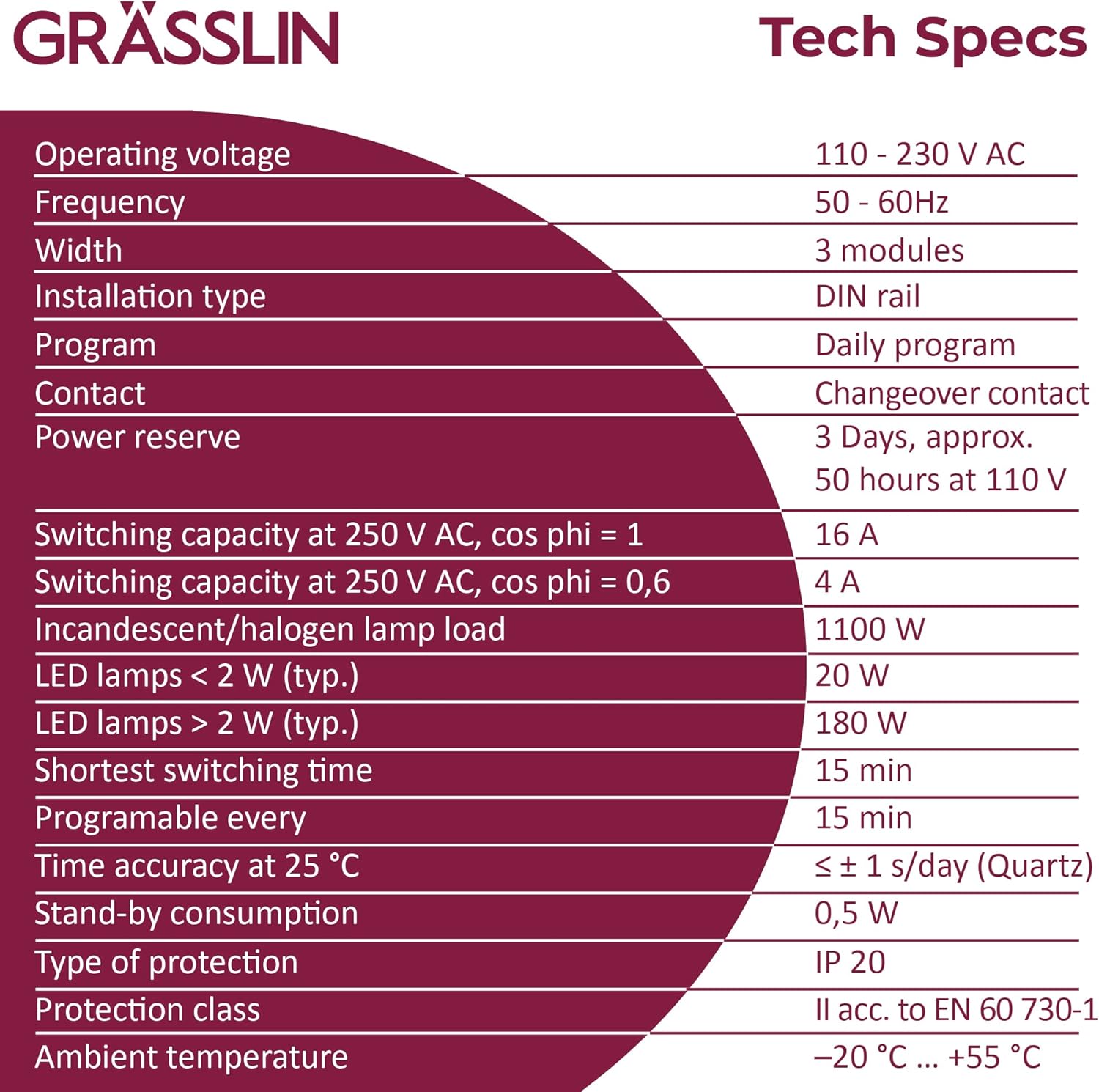 Grasslin Talento TALENTO211 - Timer Meccanico 24h - immagine 5