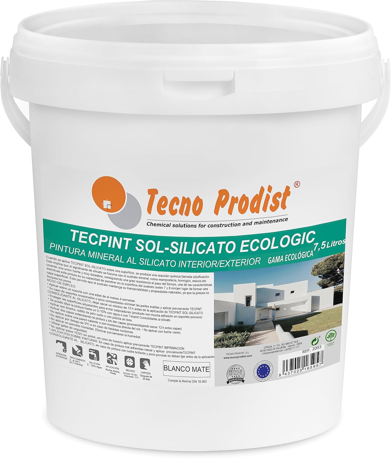 Tecno Prodist TECPINT SOL-SILICATE ECOLOGIC 7,5L Bianco - immagine 1