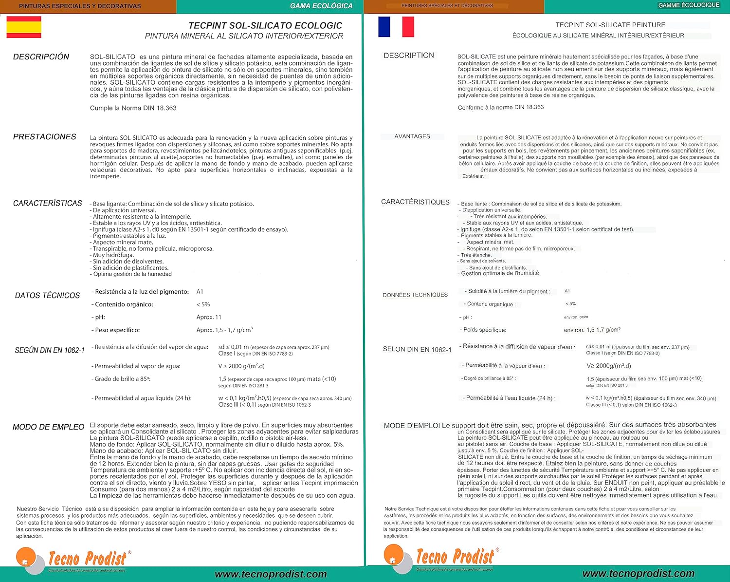 Tecno Prodist TECPINT SOL-SILICATE ECOLOGIC 7,5L Bianco - immagine 5