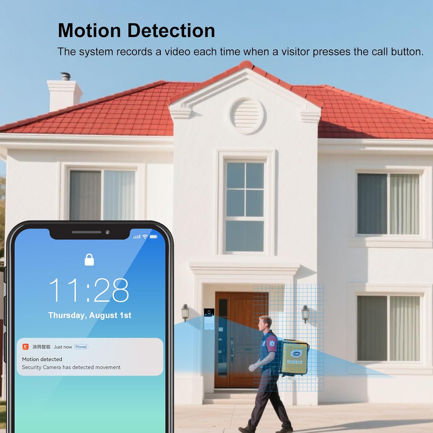 Tuya Videocitofono WiFi 4 Fili Kit Smart 7'' Monitor Touchscreen - immagine 3