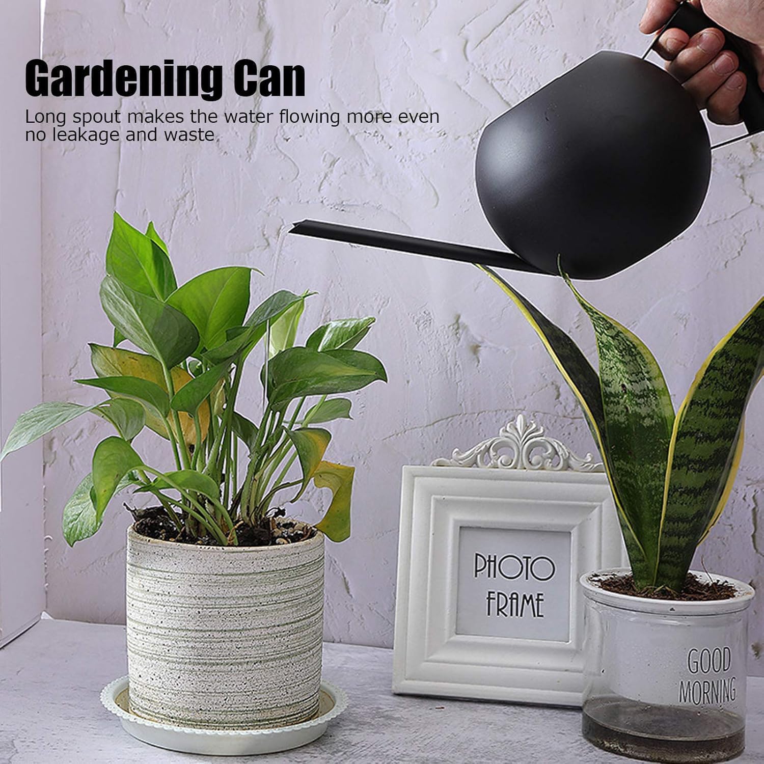 Annaffiatoio con Beccuccio Lungo 1L, Nero - immagine 3