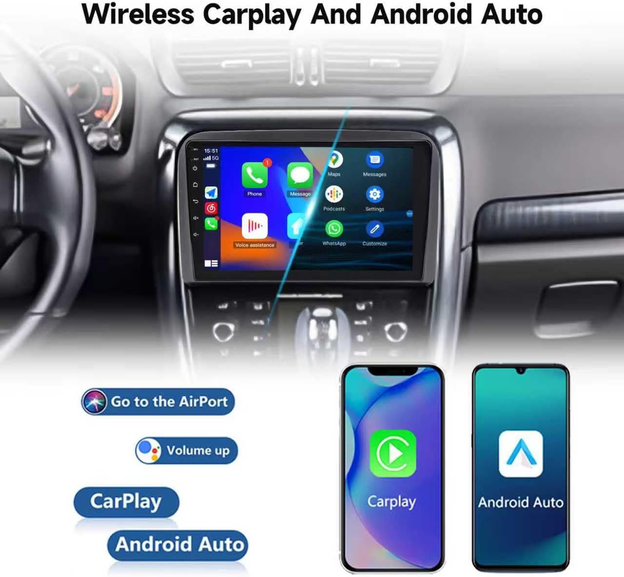 Autoradio Android 9" per Fiat Croma 2005-2012 - immagine 3