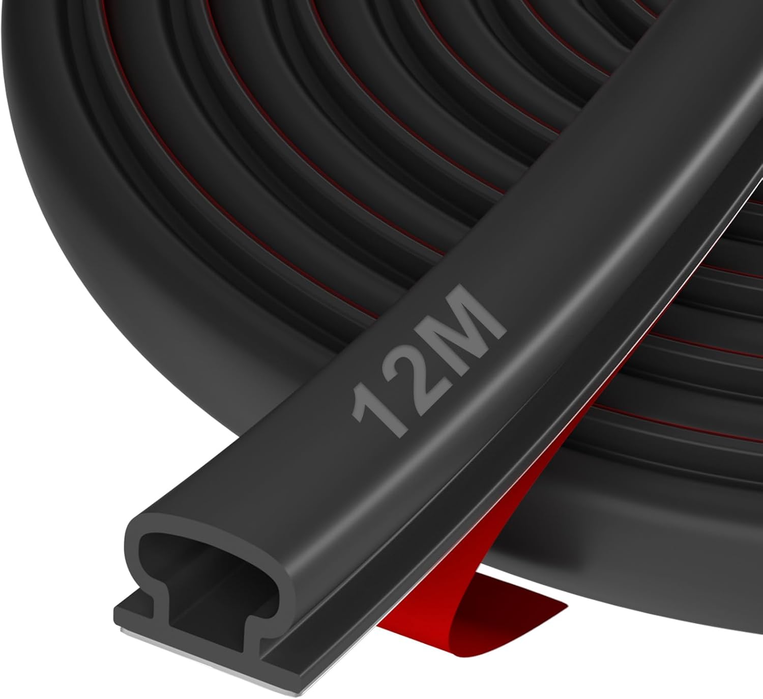 Guarnizione Adesiva per Finestre e Porte 12m, Nero - immagine 1