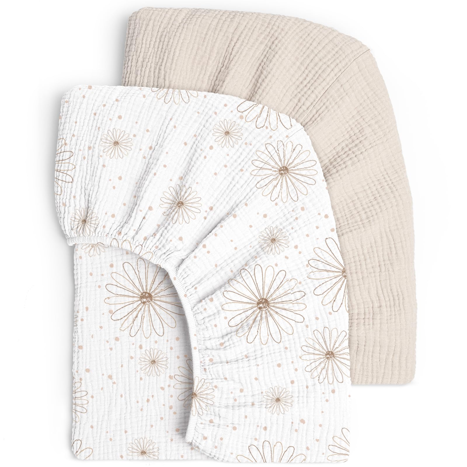 lulumoon Lenzuolo con Angoli in Mussola 100% Cotone