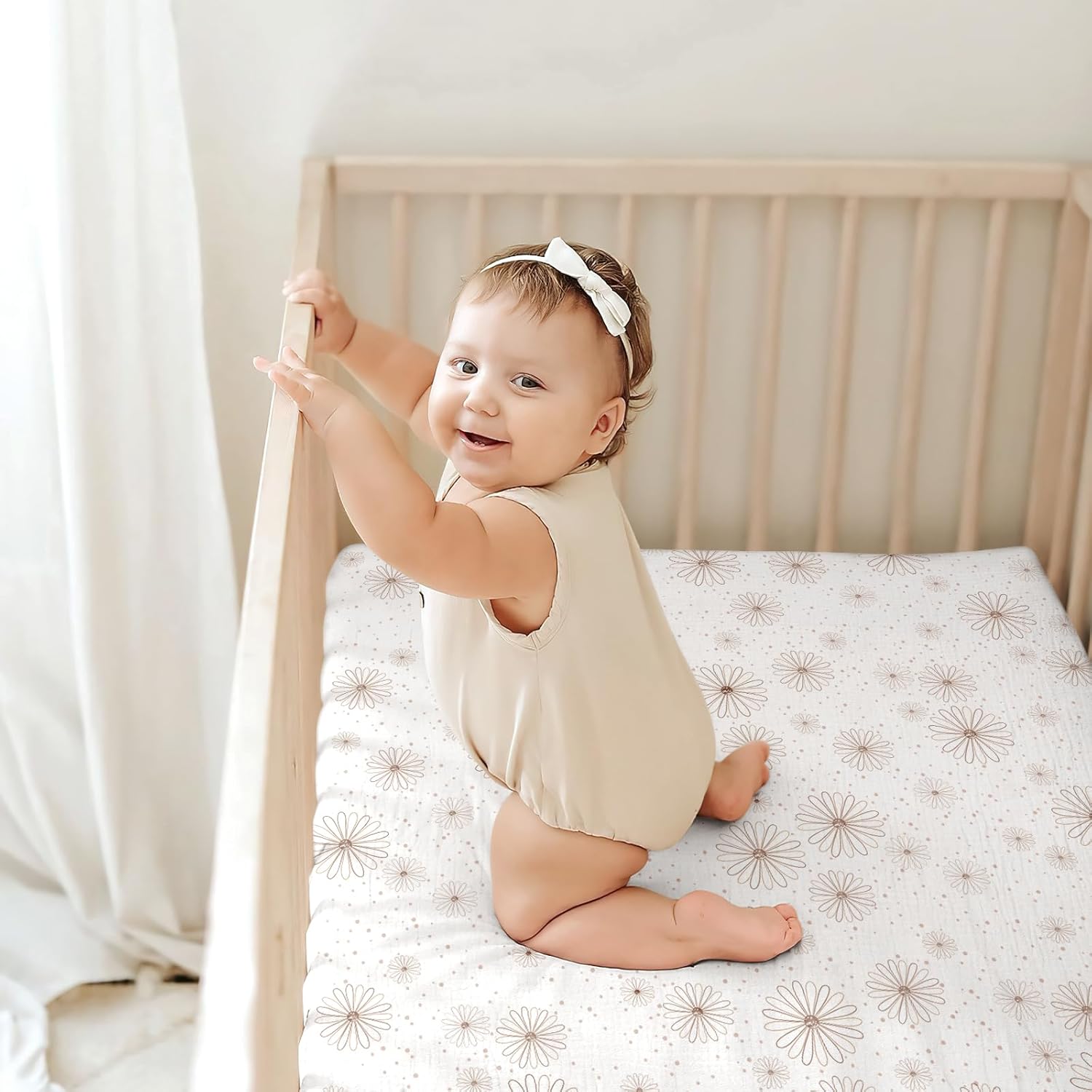 lulumoon Lenzuolo con Angoli in Mussola 100% Cotone - immagine 3