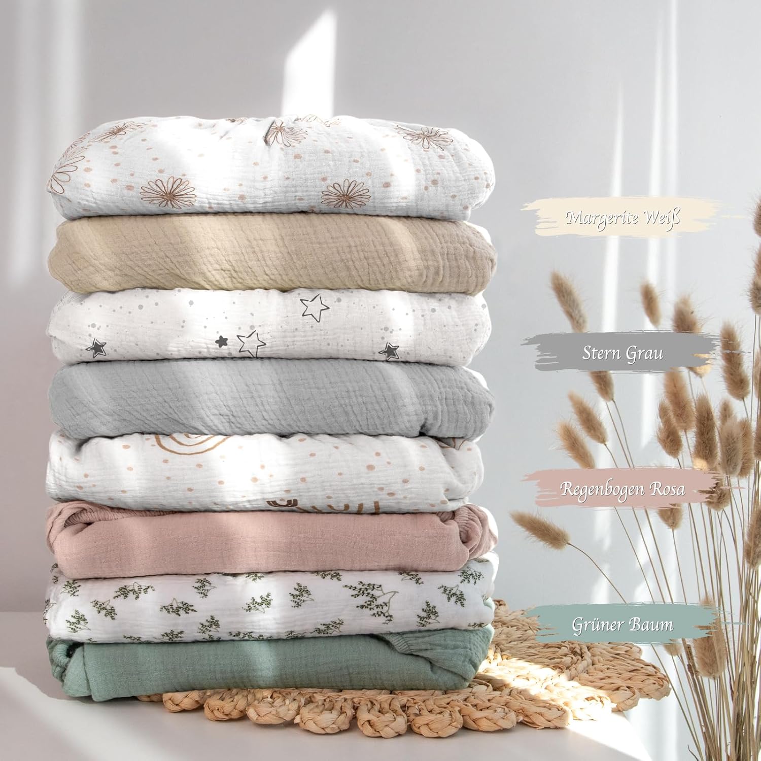 lulumoon Lenzuolo con Angoli in Mussola 100% Cotone - immagine 8