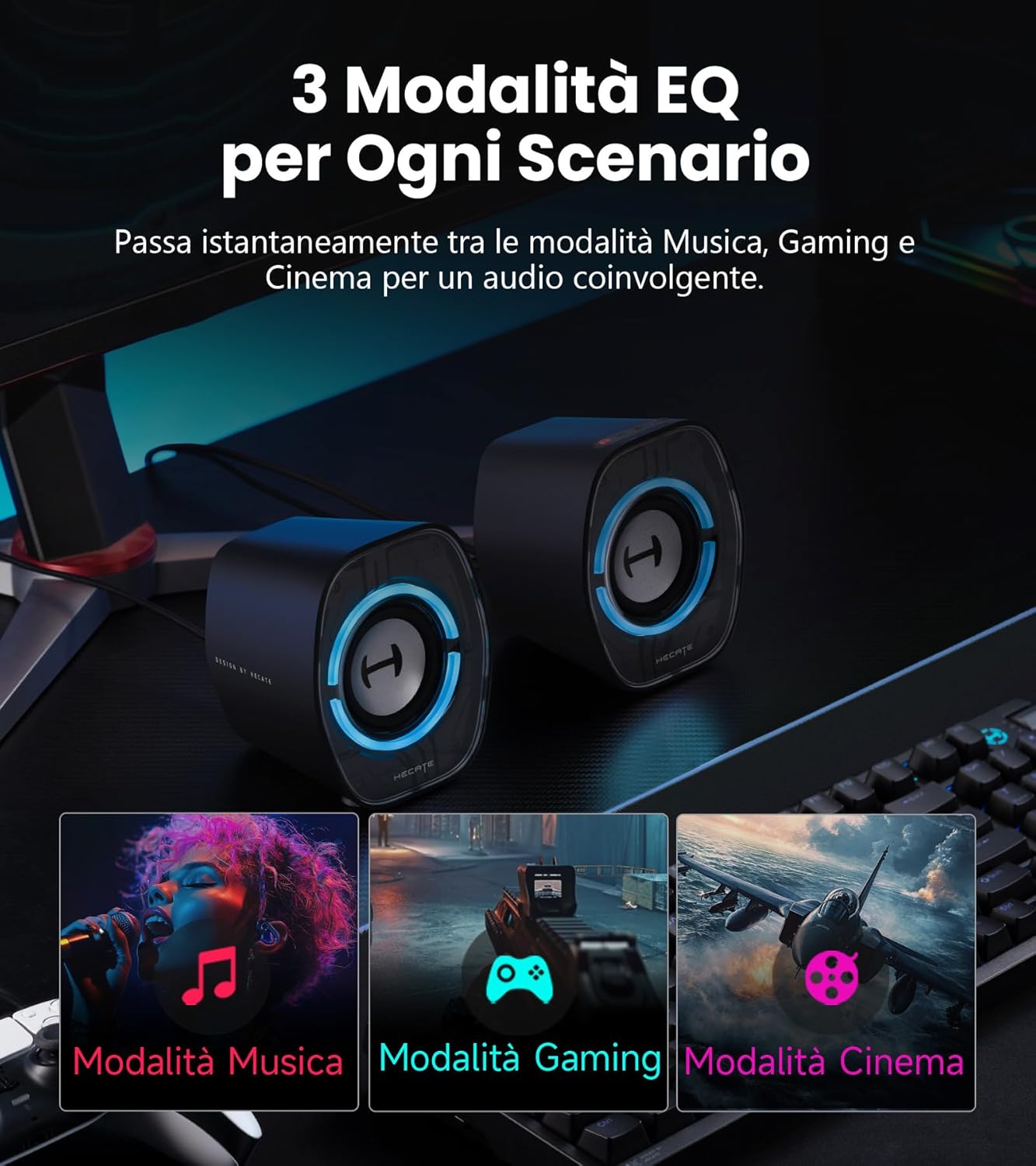 Edifier G1000 II - Casse Gaming Bluetooth 5.4, Nero - immagine 4