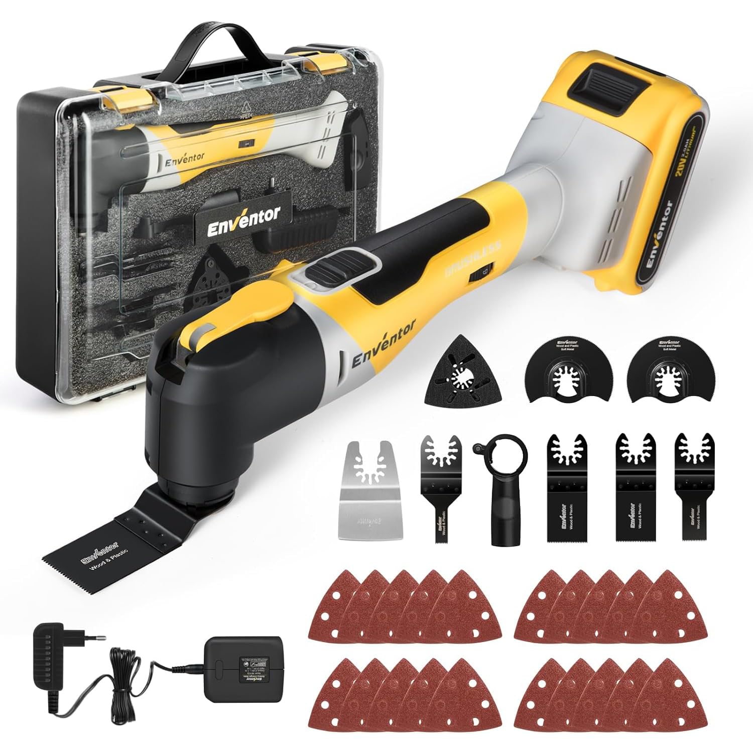 ENVENTOR Utensile Multifunzione Oscillante 20V Brushless