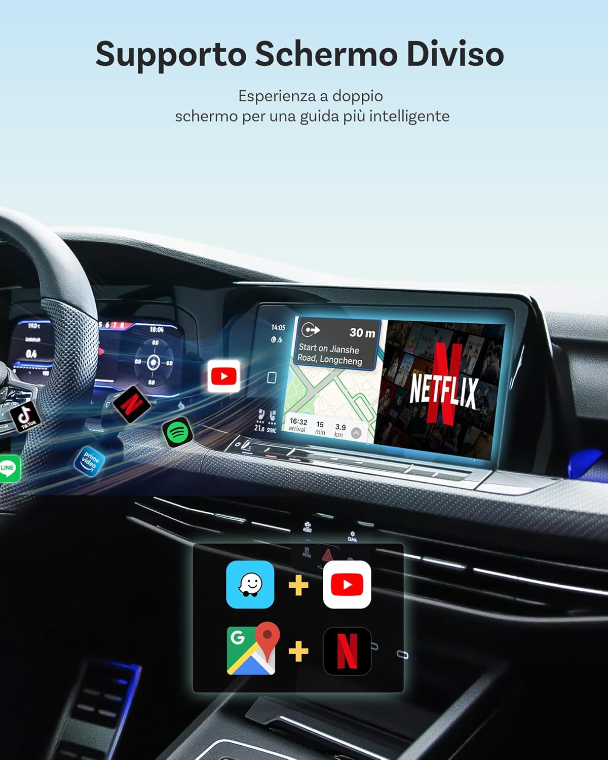 Ottocast OttoAibox E2 2026 AI Box - CarPlay Android Auto - immagine 5