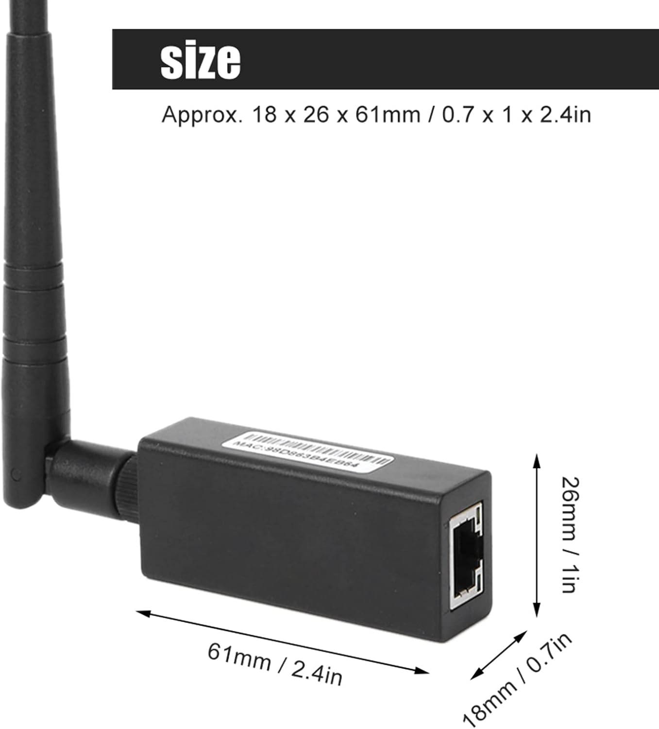 Server Seriale WiFi con RJ45 e Antenna Esterna - immagine 3