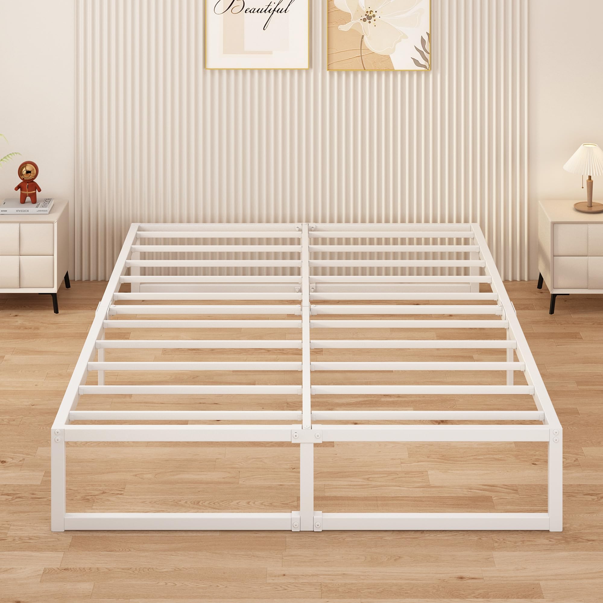 Yicensen Struttura Letto Matrimoniale 160x190cm, Bianco