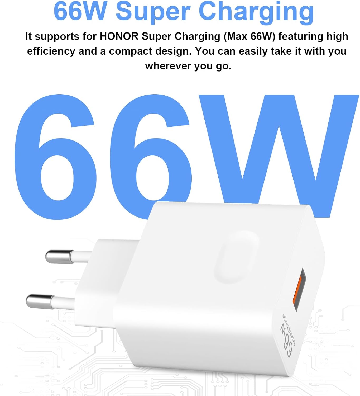 Caricabatterie SuperCharge 66W con Cavo USB C 2M - immagine 2